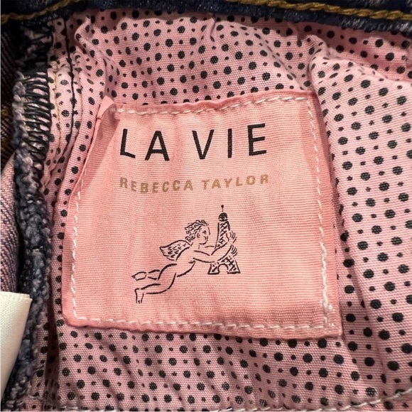 Rebecca Taylor La Vie Ines Pink Acid Wash Straight Leg Jeans. NWT - Picture 8 of 14